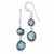 Sterling Silver Blue-Green Freshwater Cultured Pearl Earrings