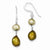 Sterling Silver Champagne Copper Freshwater Cultured Pearl Earrings