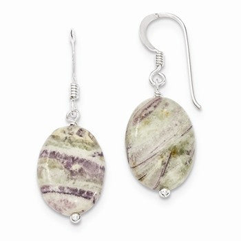 Sterling Silver Light Charoite Earrings