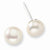 Sterling Silver 8-8.5mm White Freshwater CulturedPearl button Earrings