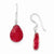 Sterling Silver Red Dangle Earrings