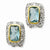 Sterling Silver Flash Gold-Plated CZ Omega Back Earrings