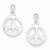 Sterling Silver Peace Sign Dangle Earrings