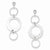 Sterling Silver Polished Textured Fancy Circle Dangle Post Earrings