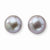 Sterling Silver 11mm Freshwater Cultured Silver Button Pearl Earrings