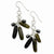 Sterling Silver Black Agate, Hematite Labradorite Dangle Earrings