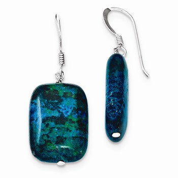 Sterling Silver Stabilized Chrysocolla Earrings