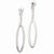 Sterling Silver Non-Pierced Oval Dangle Clip Earrings