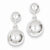 Sterling Silver Round Bead Dangle Post Earrings