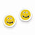 Sterling Silver Enameled Happy Face Post Earrings