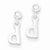 Sterling Silver Polished D Dangle Post Earrings