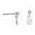 Sterling Silver Polished E Dangle Post Earrings