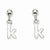 Sterling Silver Polished K Dangle Post Earrings