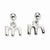 Sterling Silver Polished M Dangle Post Earrings