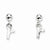 Sterling Silver Polished R Dangle Post Earrings