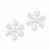 Sterling Silver CZ Polished Snowflake Post Earrings