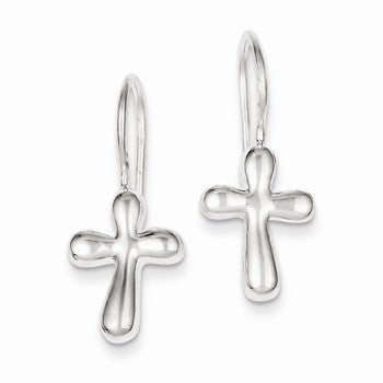 Sterling Silver Cross Earrings