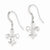 Sterling Silver Polished Fleur De Lis Dangle Earrings