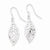 Sterling Silver Polished Leaf Dangle Earrings