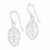 Sterling Silver Polished Leaf Dangle Earrings