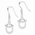 Sterling Silver Polished Stirrup Dangle Earrings