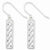 Sterling Silver Twisted Rope Dangle Earrings