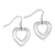 Sterling Silver Polished Double Heart Dangle Earrings