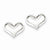 Sterling Silver Polished Puff Heart Post Earrings