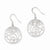 Sterling Silver Polished Round Fancy Dangle Earrings