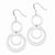 Sterling Silver Polished Circle Fancy Dangle Earrings