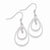 Sterling Silver Polished Double Teardrop Dangle Earrings