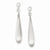 Sterling Silver Polished Satin Dangle Post Earrings