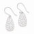 Sterling Silver Filigree Oval Dangle Earrings