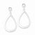 Sterling Silver Teardrop Post Dangle Earrings