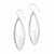 Sterling Silver Textured Oval Dangle Earrings