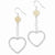 Sterling Silver Vermeil Polished Textured Heart Earrings