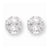 Sterling Silver 10mm Round 4 Prong CZ Stud Earrings