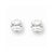 Sterling Silver 3mm Square CZ 4 Prong Stud Earrings