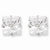 Sterling Silver 9mm Square CZ 4 Prong Stud Earrings