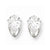 Sterling Silver 6x4 Pear CZ Stud Earrings