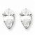 Sterling Silver 8x5 Pear CZ Stud Earrings