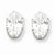 Sterling Silver 7x5 Oval CZ Stud Earrings