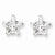 Sterling Silver 7mm Star CZ Stud Earrings