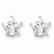 Sterling Silver 8mm Star CZ Stud Earrings