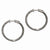 Sterling Silver Ruthenium-plated In & Out CZ Round Hoop Earrings