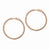 Sterling Silver Rose Gold -plated CZ In & Out Hoop Earrings