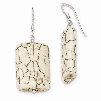 Sterling Silver Reconstructed Magnesite Earrings