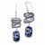 Sterling Silver Sodalite Grey FW Cult. Pearl Earrings