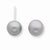 Sterling Silver Grey 8-9mm Freshwater Cultured Button Pearl Stud Earring, Jewelry Earrings