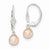 Sterling Silver 6-7mm Pink Freshwater CulturedPearl Leverback Earrings